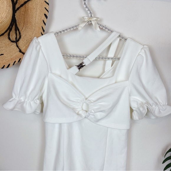 J.ING White Mini Dress with Bow - Picture 9 of 10
